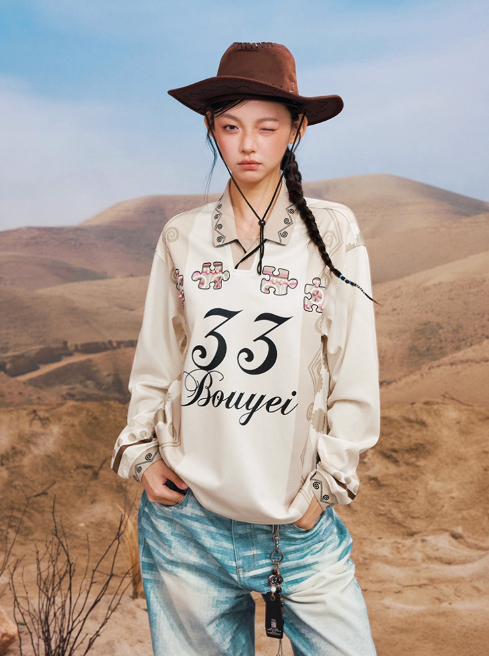 YADcrew Ethnic Puzzle Long Sleeve Polo Soccer Jersey | Face 3 Face