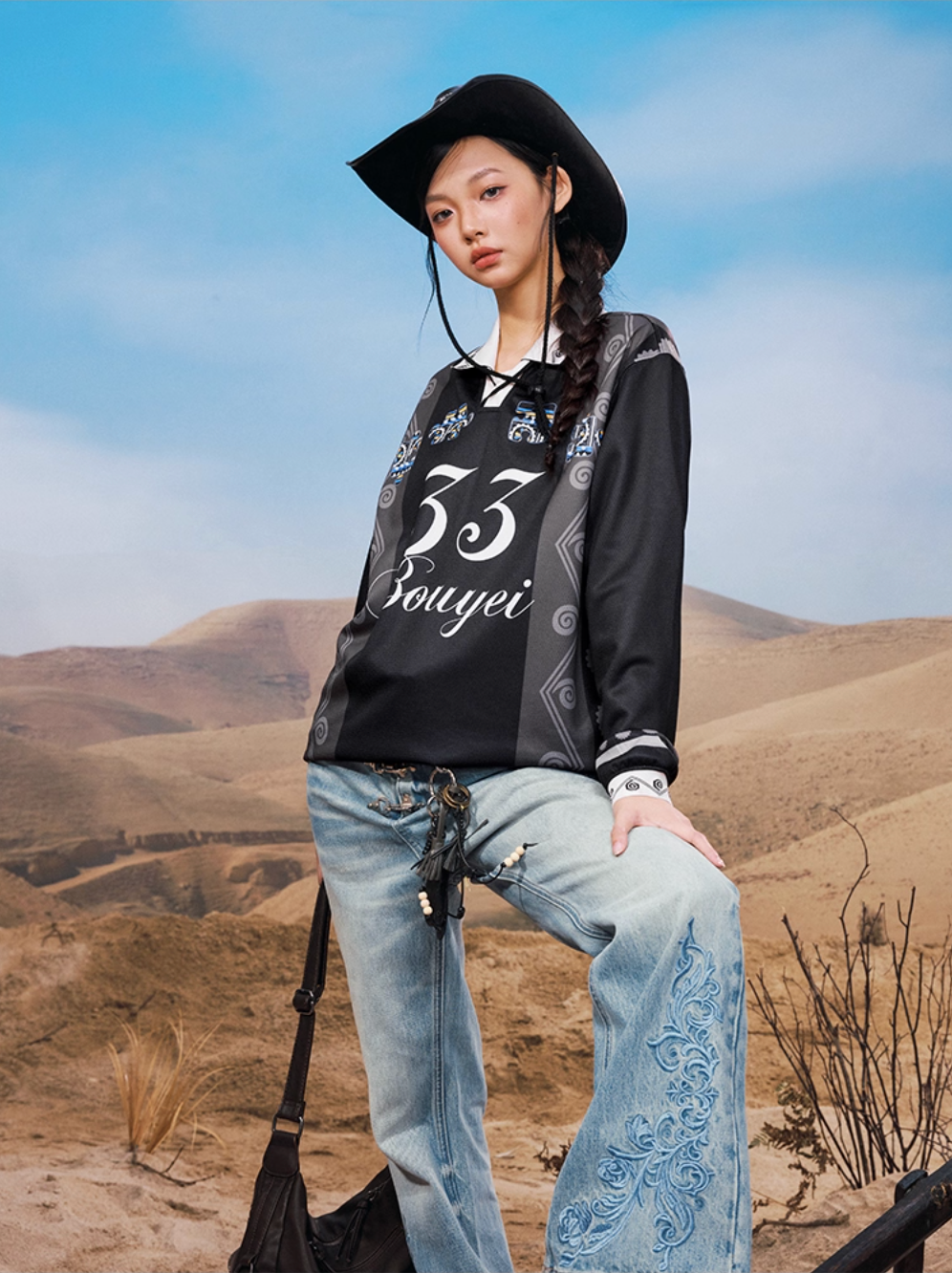 YADcrew Ethnic Puzzle Long Sleeve Polo Soccer Jersey | Face 3 Face