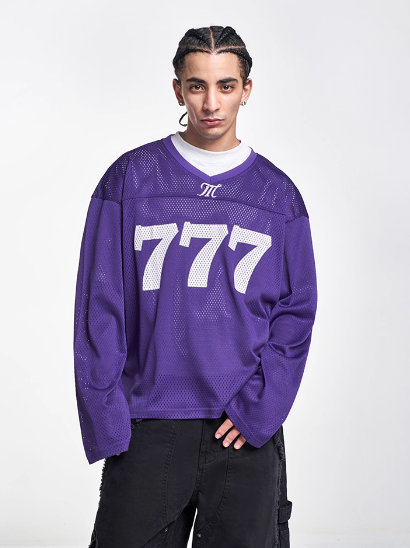 F3F Select 777 Numbered Mesh Long Sleeve Hockey Jersey | Face 3 Face