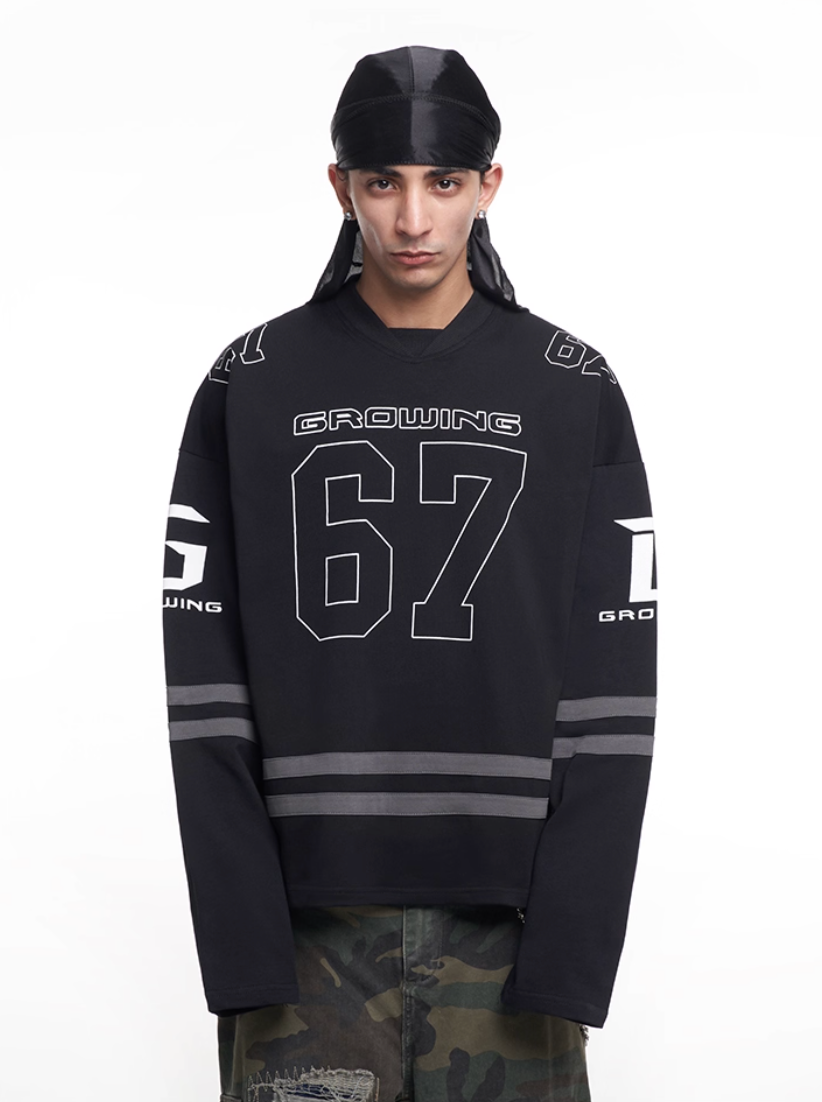 F3F Select 67 Number Long Sleeve Hockey Jersey | Face 3 Face