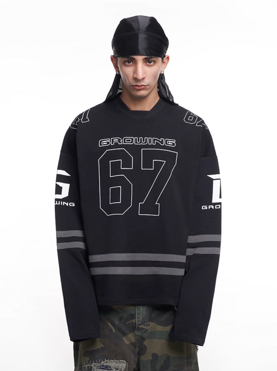 F3F Select 67 Number Long Sleeve Hockey Jersey | Face 3 Face