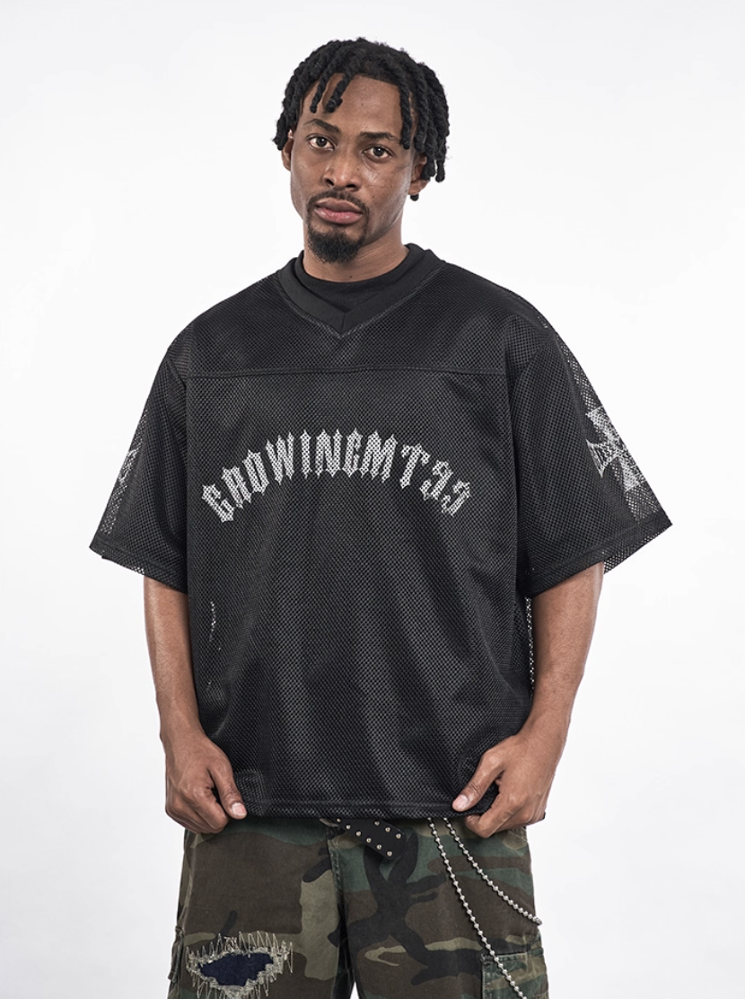 F3F Select Cross Print Mesh Jersey | Face 3 Face