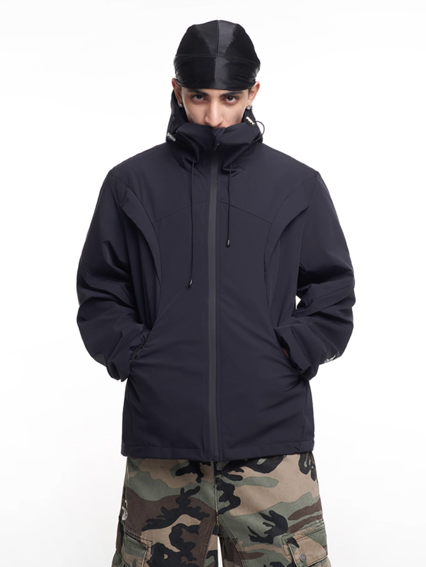 F3F Select Functional Drawstring Hooded Technical Jacket | Face 3 Face