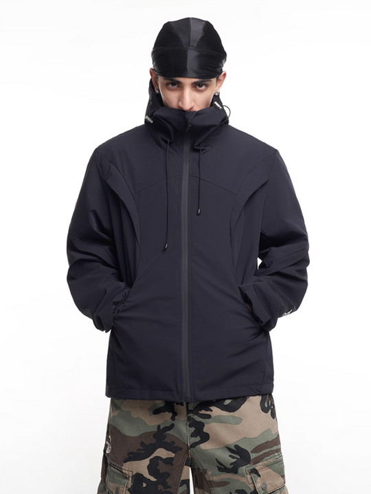 F3F Select Functional Drawstring Hooded Technical Jacket | Face 3 Face