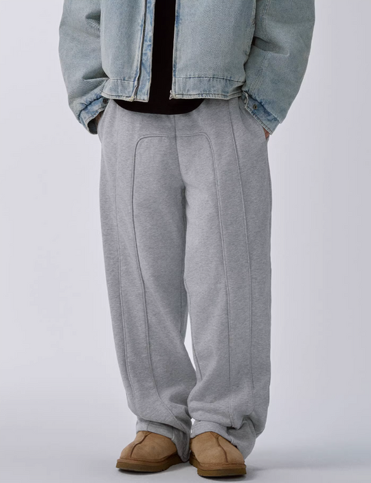 F2CE Stitching Heavyweight Gray Sweatpants | Face 3 Face