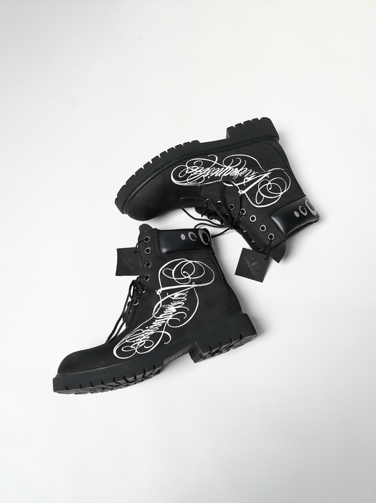 KARMANISTIC Nubuck Leather Embroidered Work Boots | Face 3 Face