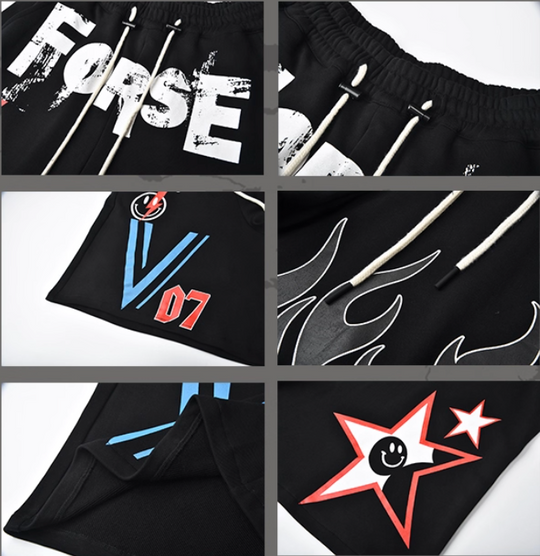 VENTUREK Graffiti Spray Print Sweat Shorts | Face 3 Face