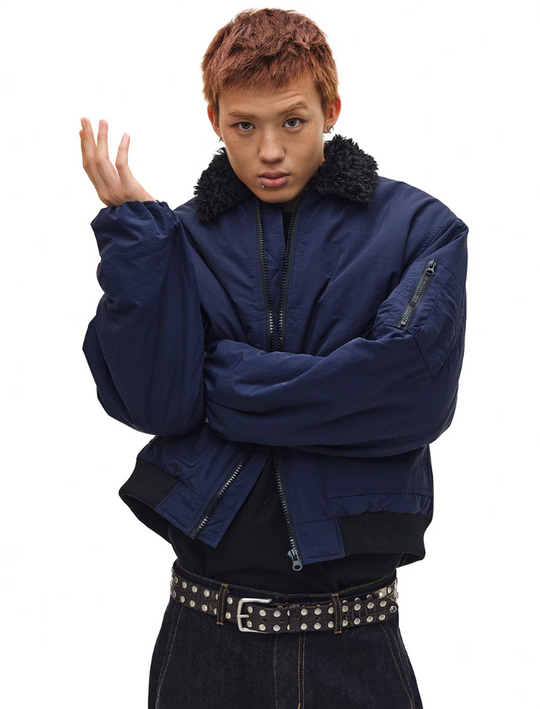 NOVACAM Fur Collar MA-1 Bomber Jacket | Face 3 Face