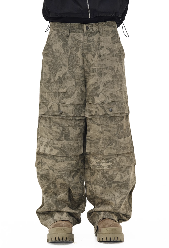 NOVACAM Multi Pocket Camouflage Utility Baggy Pants | Face 3 Face