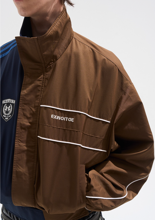 BLIND NO PLAN Color Clash Short Track Jacket | Face 3 Face