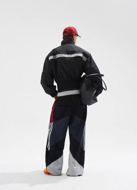BLIND NO PLAN Reflective Stripes Short Jacket | Face 3 Face