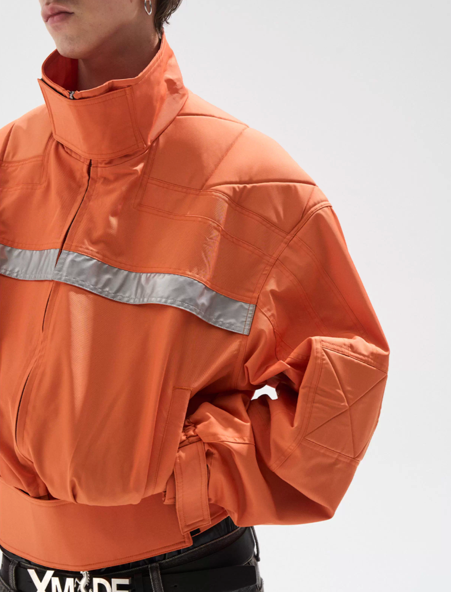 BLIND NO PLAN Reflective Stripes Short Jacket | Face 3 Face