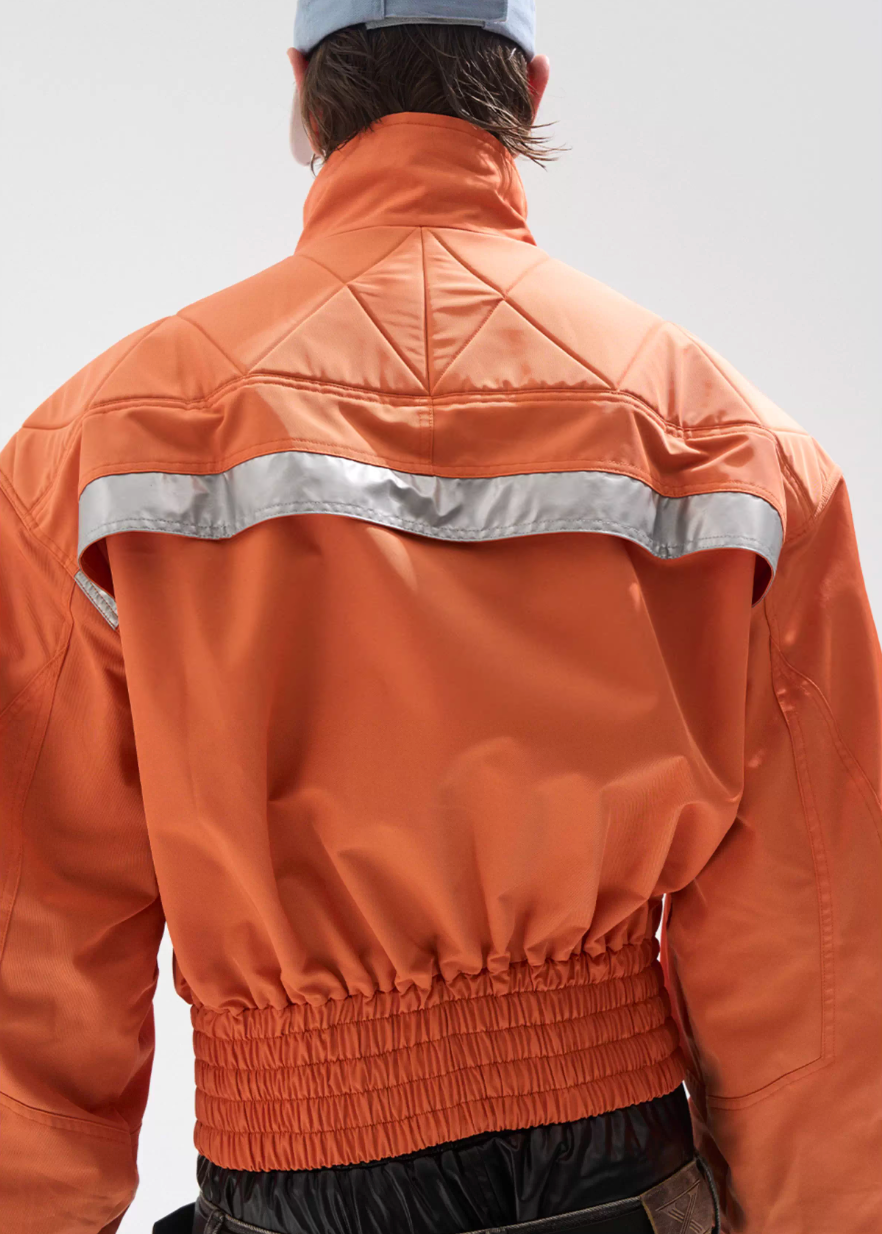 BLIND NO PLAN Reflective Stripes Short Jacket | Face 3 Face