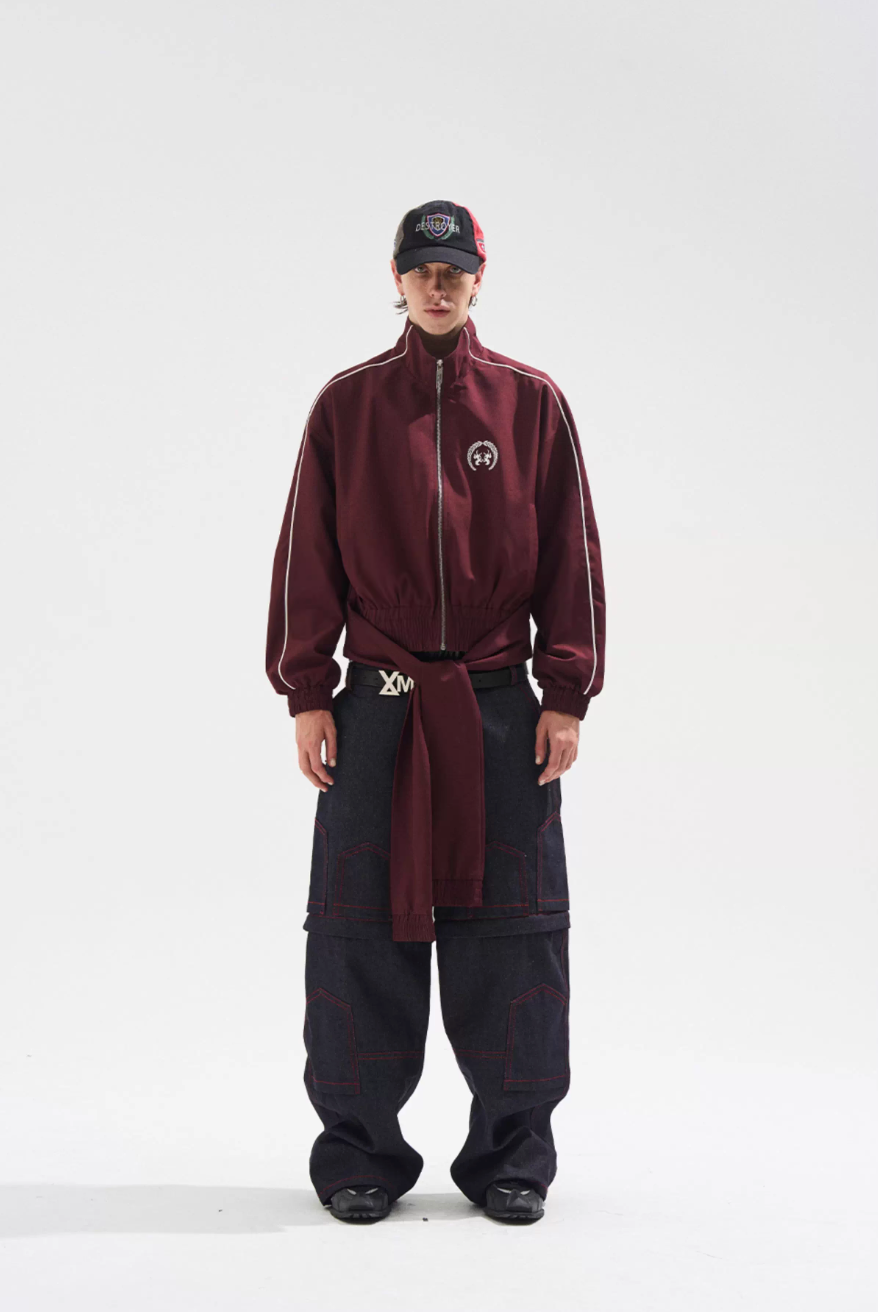 BLIND NO PLAN Dual Form Detachable Sleeve Track Jacket | Face 3 Face