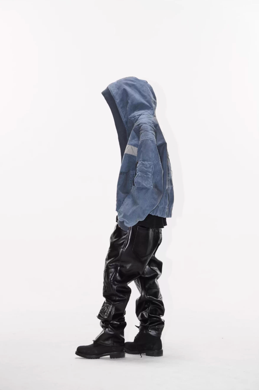 BLIND NO PLAN Washed Distressed MA-1 Work Jacket | Face 3 Face