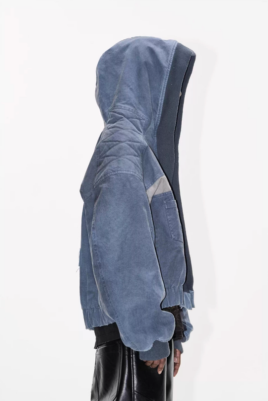 BLIND NO PLAN Washed Distressed MA-1 Work Jacket | Face 3 Face