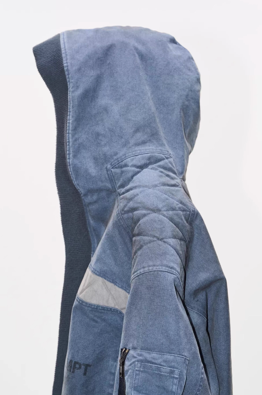 BLIND NO PLAN Washed Distressed MA-1 Work Jacket | Face 3 Face