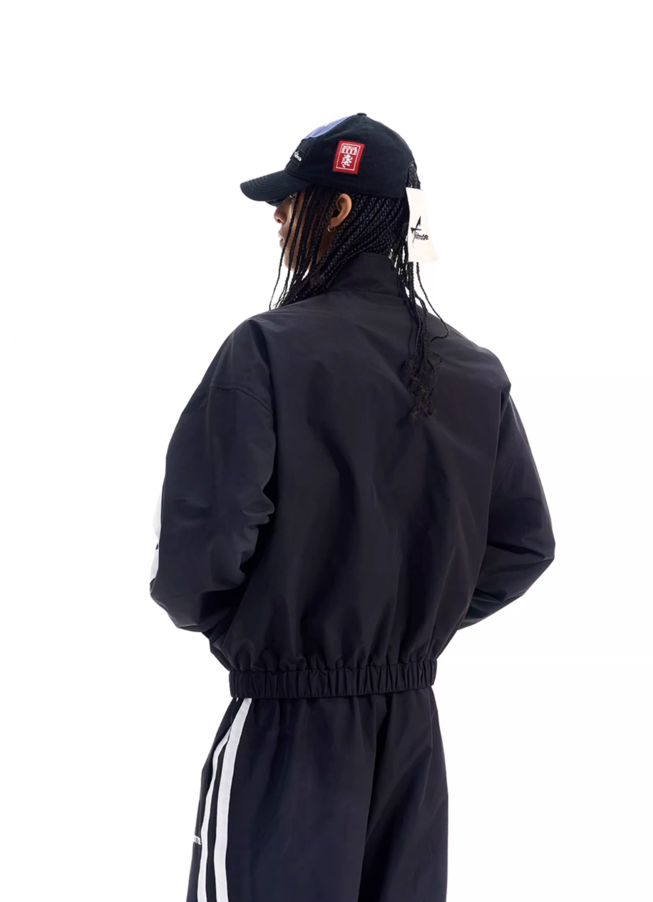 BLIND NO PLAN Color Block Windproof Sport Track Jacket | Face 3 Face