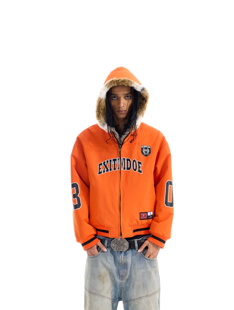 BLIND NO PLAN Reversible Leopard Fur Padded Bomber Jacket | Face 3 Face