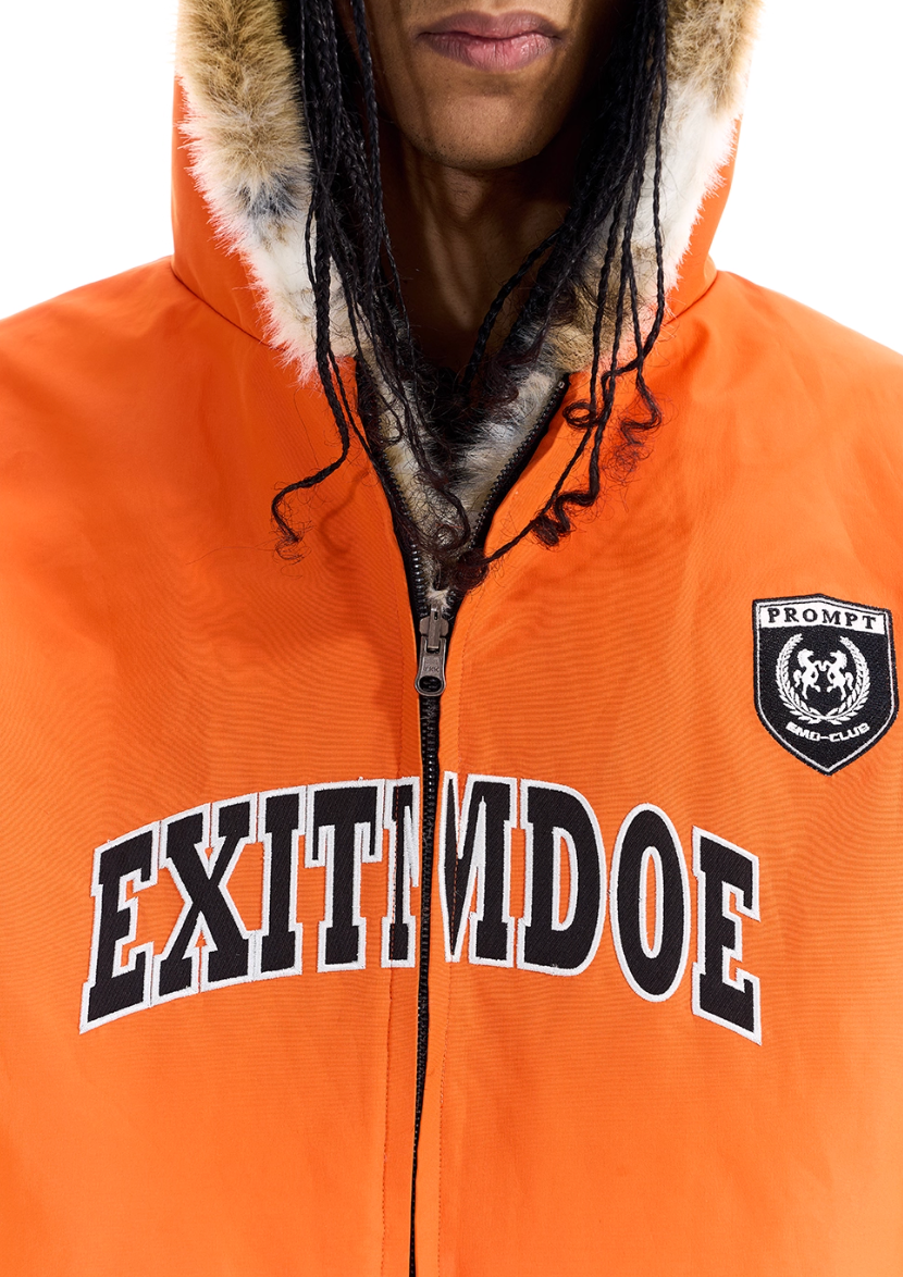 BLIND NO PLAN Reversible Leopard Fur Padded Bomber Jacket | Face 3 Face