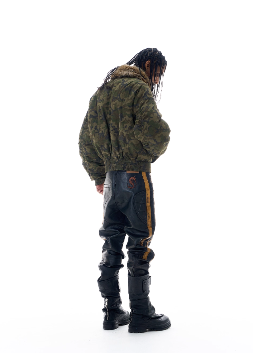 BLIND NO PLAN Reversible Camouflage MA-1 Bomber Jacket | Face 3 Face