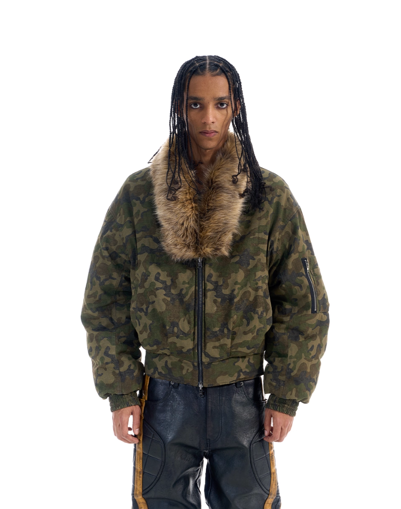BLIND NO PLAN Reversible Camouflage MA-1 Bomber Jacket | Face 3 Face