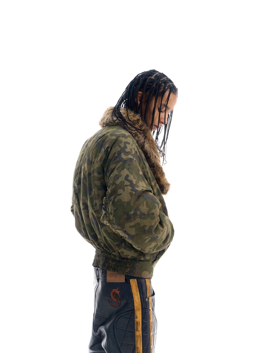 BLIND NO PLAN Reversible Camouflage MA-1 Bomber Jacket | Face 3 Face