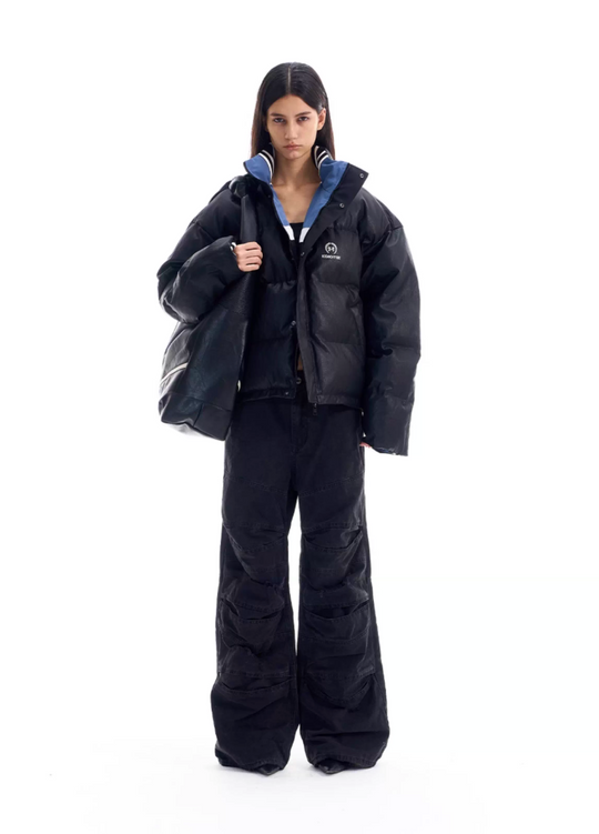 BLIND NO PLAN Reversible Sports Puffer Jacket | Face 3 Face