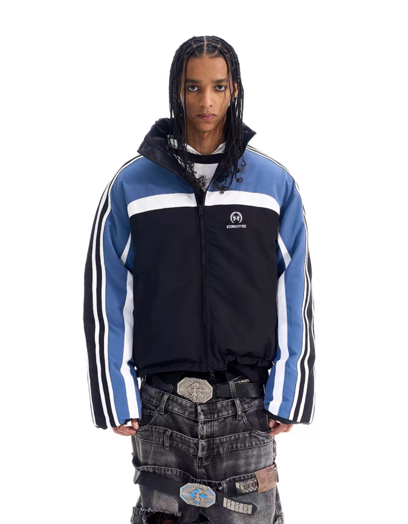 BLIND NO PLAN Reversible Sports Puffer Jacket | Face 3 Face