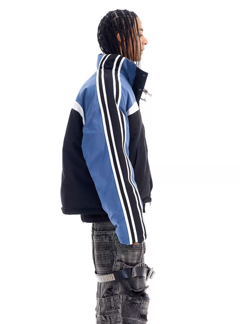 BLIND NO PLAN Reversible Sports Puffer Jacket | Face 3 Face