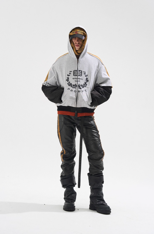 BLIND NO PLAN Reconstructed Patchwork Camouflage Padded MA-1 Jacket | Face 3 Face