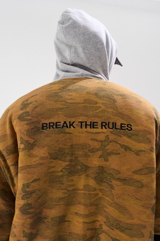 BLIND NO PLAN Reconstructed Patchwork Camouflage Padded MA-1 Jacket | Face 3 Face