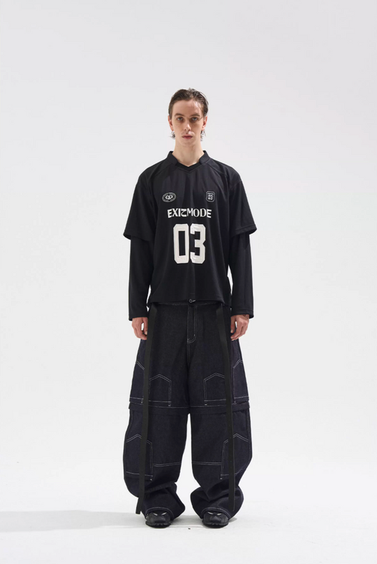 BLIND NO PLAN Layered Striped Long Sleeve Jersey | Face 3 Face