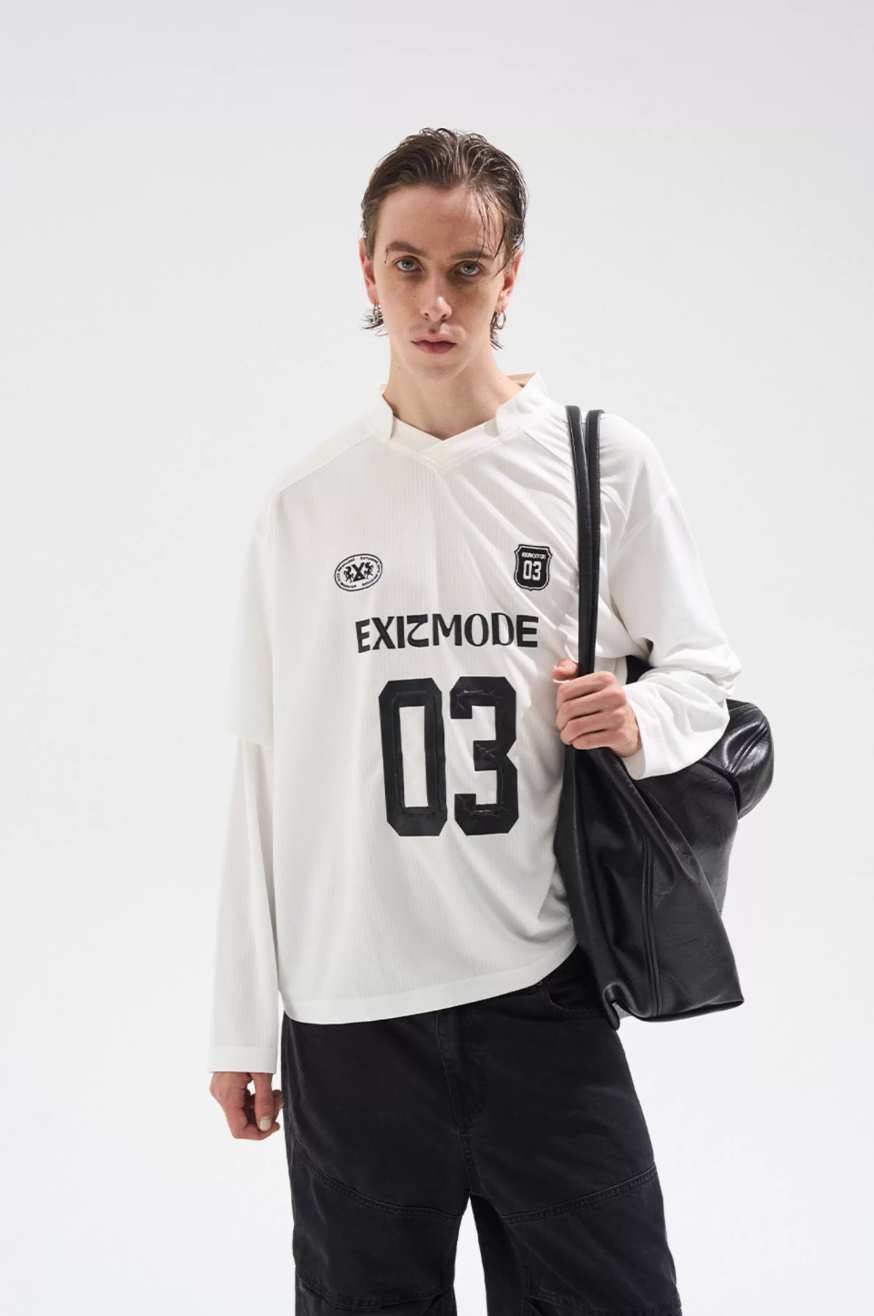 BLIND NO PLAN Layered Striped Long Sleeve Jersey | Face 3 Face