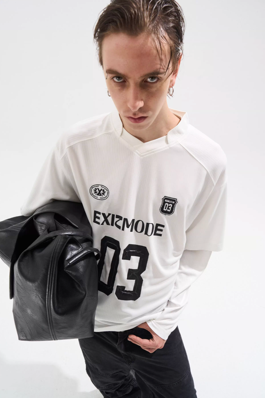 BLIND NO PLAN Layered Striped Long Sleeve Jersey | Face 3 Face