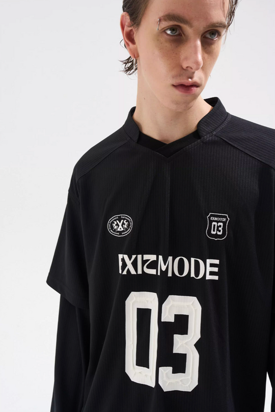 BLIND NO PLAN Layered Striped Long Sleeve Jersey | Face 3 Face