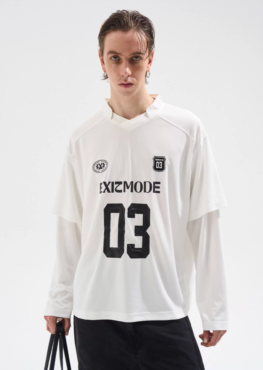 BLIND NO PLAN Layered Striped Long Sleeve Jersey | Face 3 Face