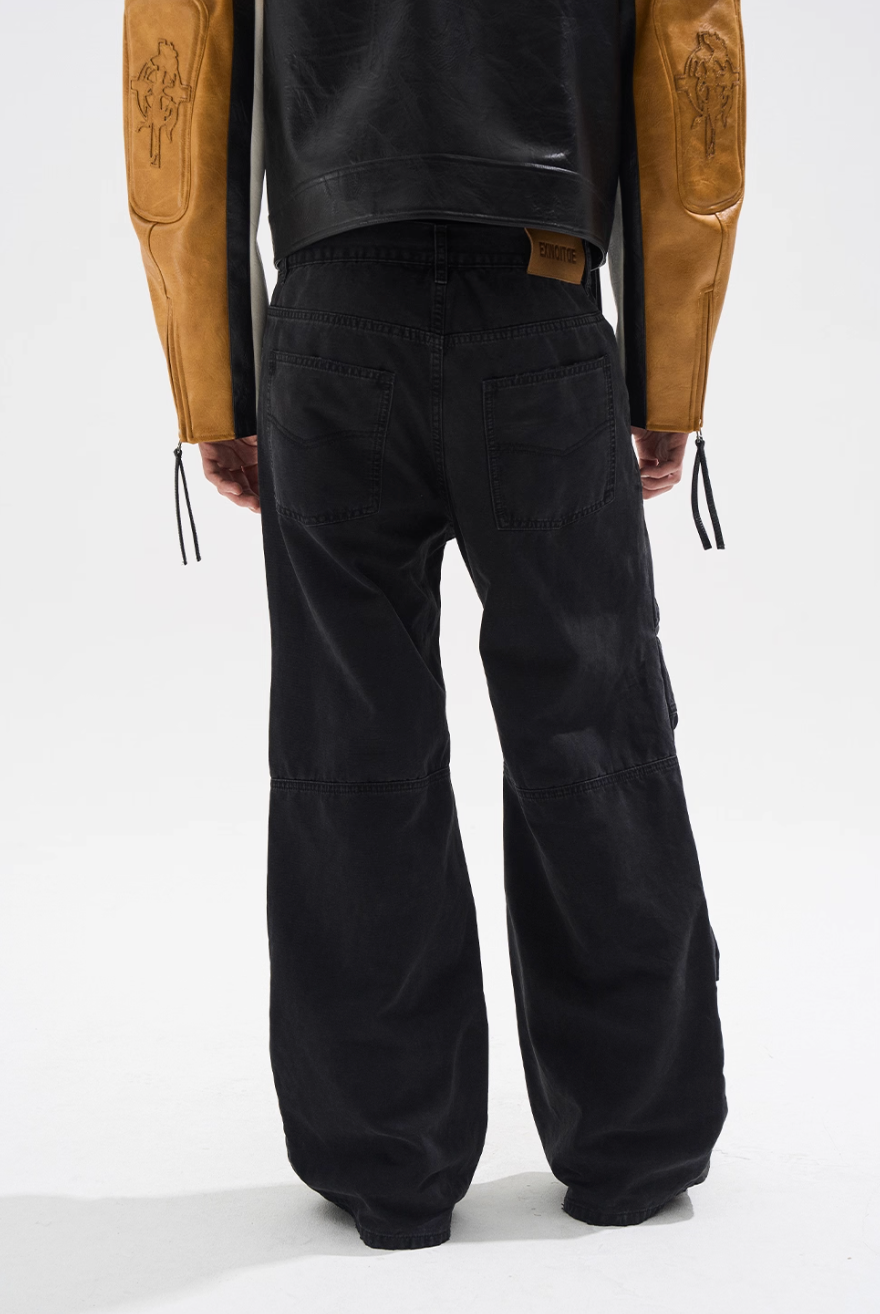 BLIND NO PLAN Layered Split Dirty Washed Baggy Jeans | Face 3 Face