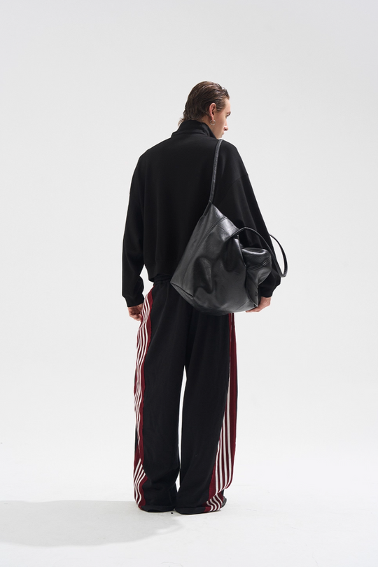 BLIND NO PLAN Striped Patchwork Baggy Sweatpants | Face 3 Face