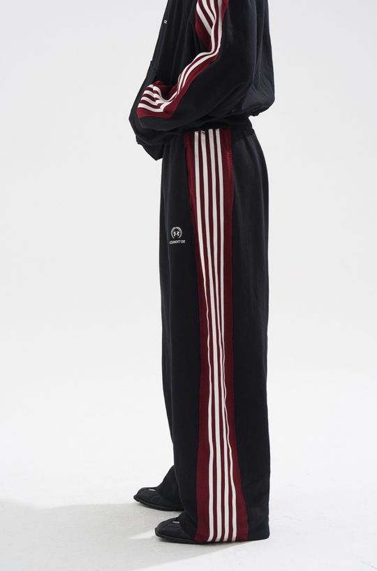 BLIND NO PLAN Striped Patchwork Baggy Sweatpants | Face 3 Face