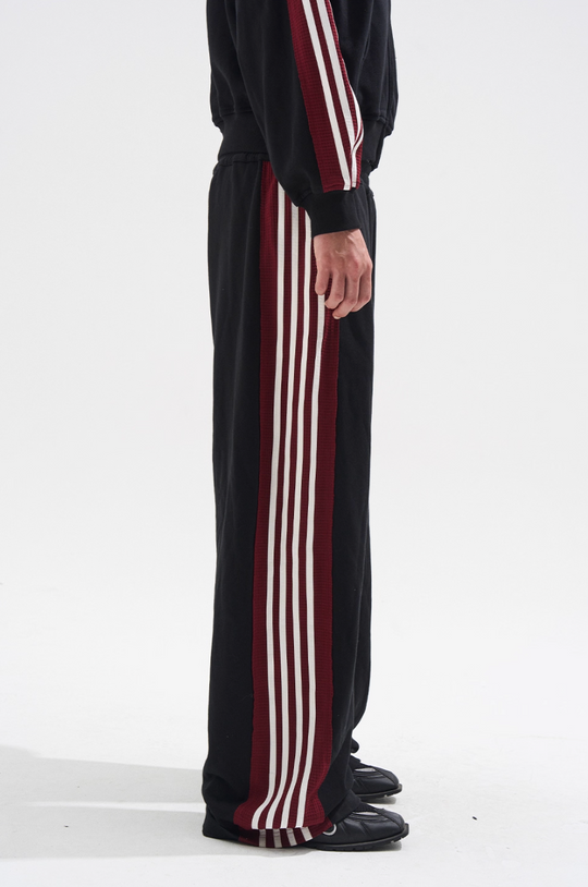 BLIND NO PLAN Striped Patchwork Baggy Sweatpants | Face 3 Face
