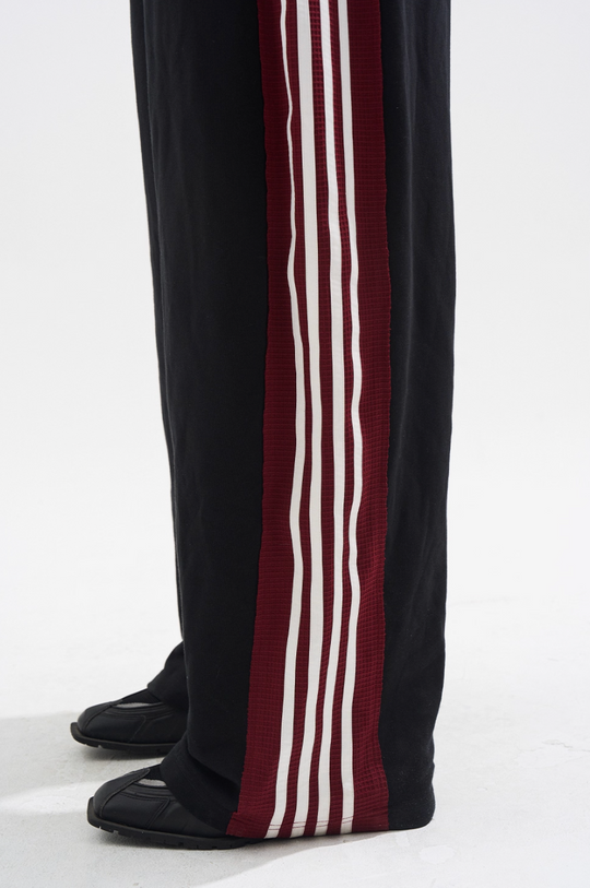 BLIND NO PLAN Striped Patchwork Baggy Sweatpants | Face 3 Face