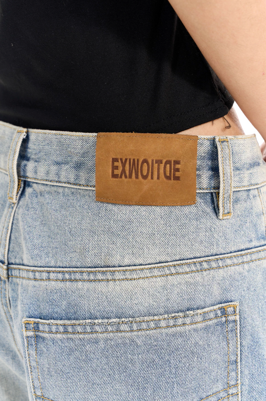 BLIND NO PLAN Washed Blue Ripped Camo Patch Baggy Jeans | Face 3 Face