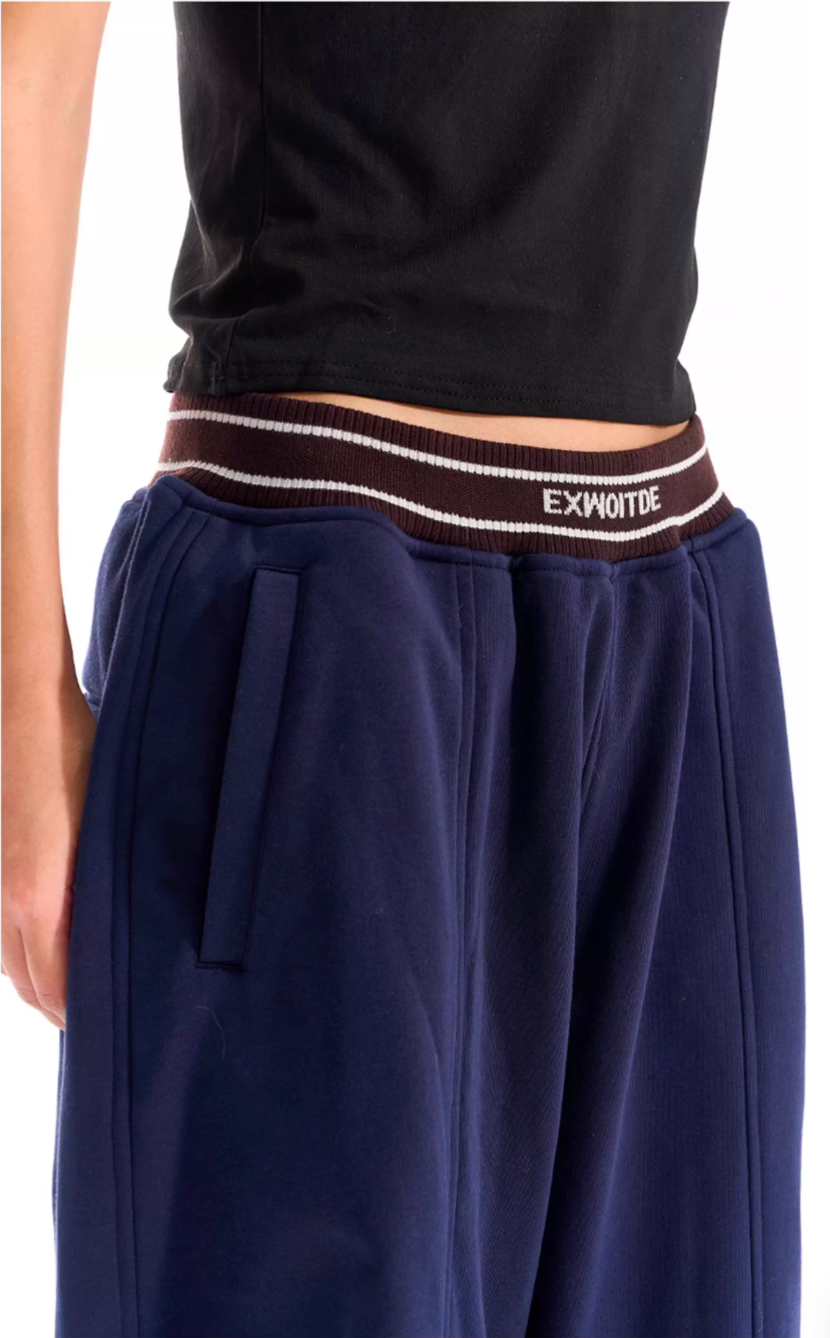 BLIND NO PLAN Ribbed Waist Baggy Sweatpants | Face 3 Face