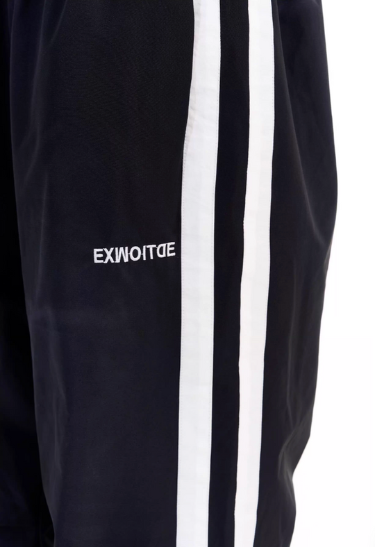 BLIND NO PLAN Striped Pleated Baggy Track Pants | Face 3 Face