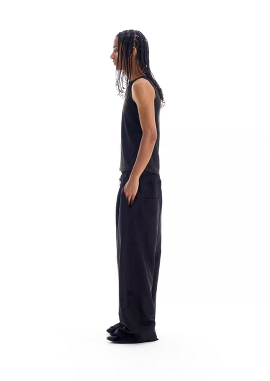 BLIND NO PLAN Layered Double Waist Tuck Baggy Pants | Face 3 Face
