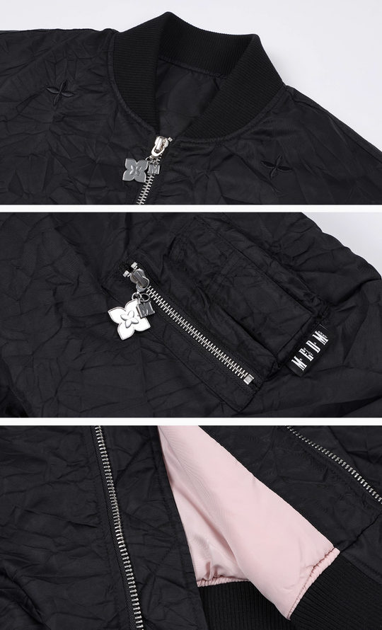 MEDM Crinkled Nylon MA-1 Bomber Jacket | Face 3 Face