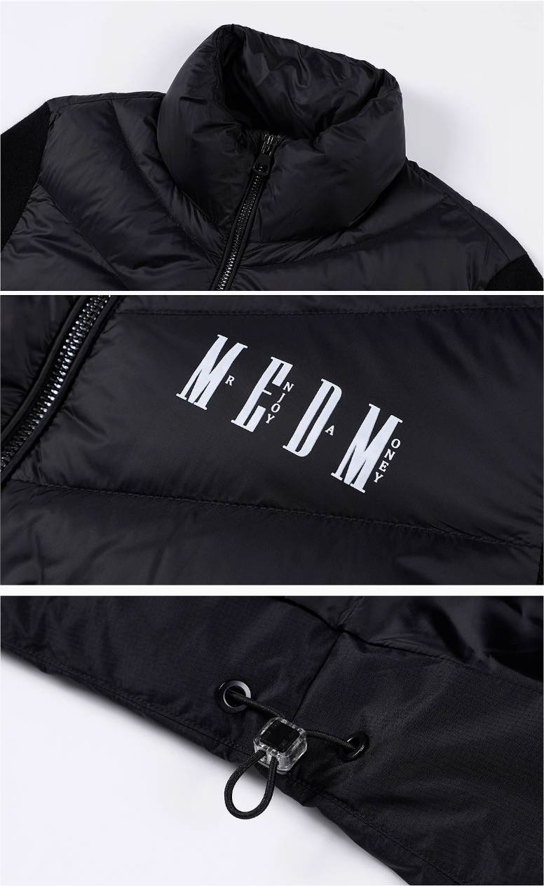 MEDM Shoulder Patchwork Lightweight Down Jacket | Face 3 Face