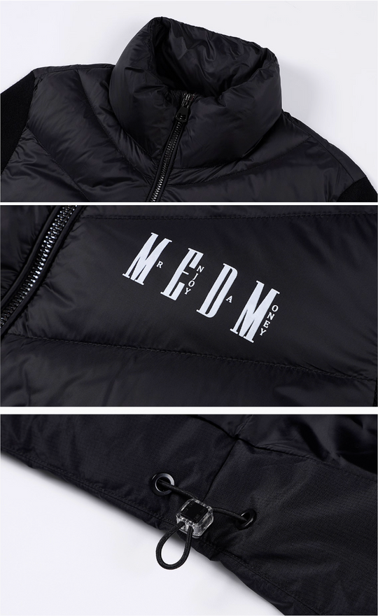 MEDM Shoulder Patchwork Lightweight Down Jacket | Face 3 Face