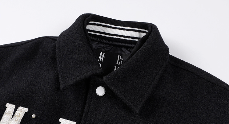 MEDM Pearl Logo Color Block Varsity Jacket | Face 3 Face